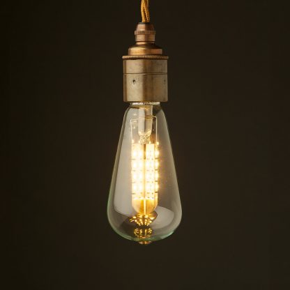 Edison style light bulb E27 Smooth Brass fitting