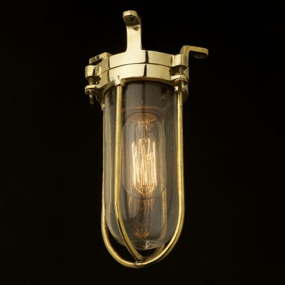 Fixed Ships caged glass ceiling light