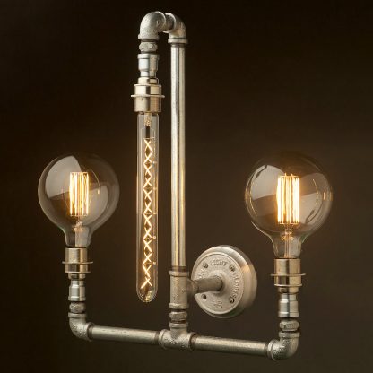 Plumbing Pipe Wall Lamp E27 3 lights