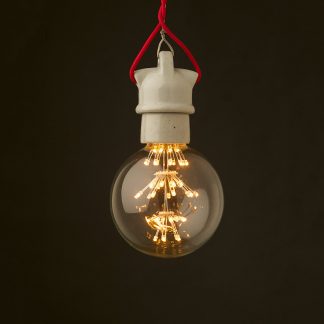 Edison style light bulb E27 White Porcelain industrial fitting