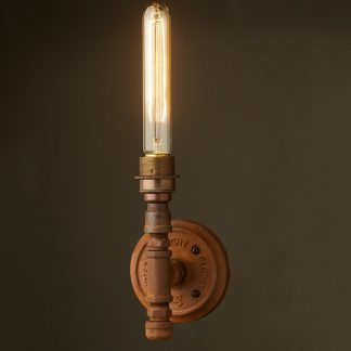 Rusty wall candle light medium tube
