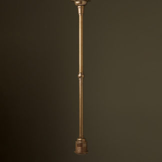 Single Rod Antique Brass lamp pendant E27 shade ring