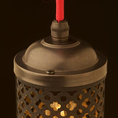 Edison bronze cage lantern pendant top