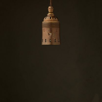 Edison style light bulb E40 Antiqued Brass pendant