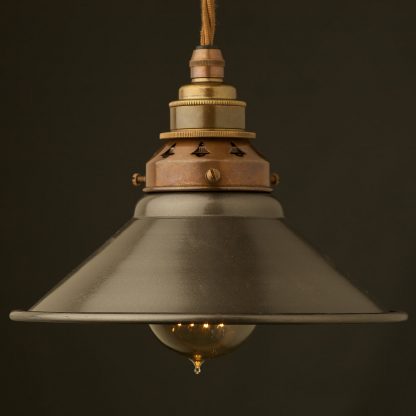 Steel Hat shaped E27 Pendant Antique Brass Lamp holder