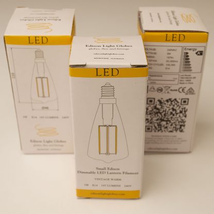 3 Watt Small Edison Teardrop Lantern Filament LED E14
