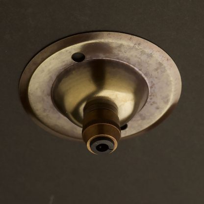 Antiqued Brass Cord Grip ceiling rose 75mm
