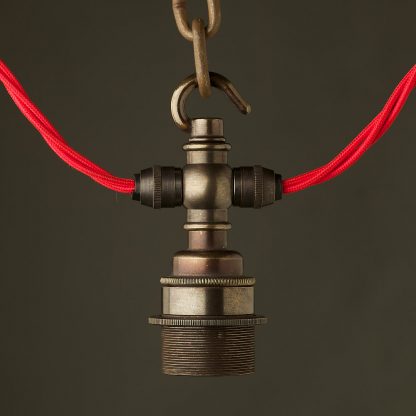 Bronze hook E27 festoon lamp holder