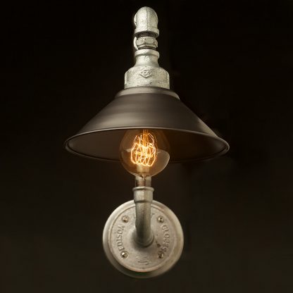 Plumbing pipe wall shade lamp front
