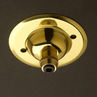 Polished Brass Cord Grip ceiling rose 75mm