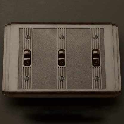 Bakelite Art Deco triple switch