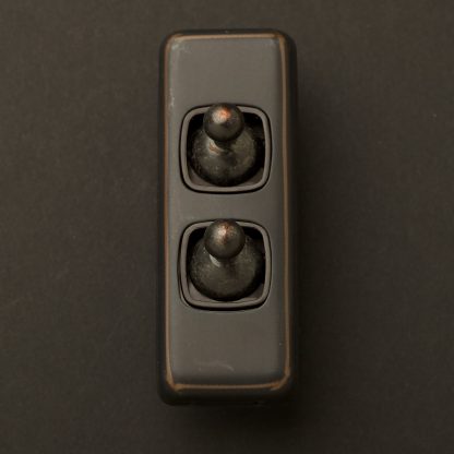 Traditional Antique Copper double rocker switch