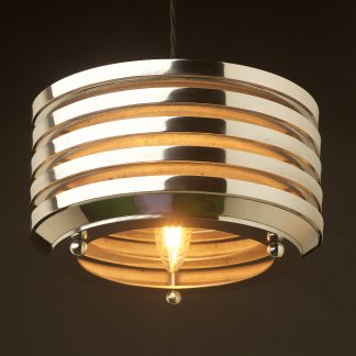 Art deco aluminium disc light pendant