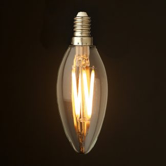 4 Watt Dimmable Filament LED E14 Candle Bulb