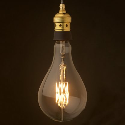 Edison style light bulb and E40 Brass and ceramic pendant