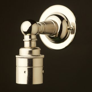 Smooth Nickel Wall mount E27 Lampholder