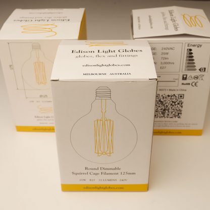 Vintage Edison Spherical Filament Bulb G125 E27