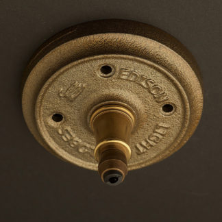 Antique brass cord grip cast ceiling rose