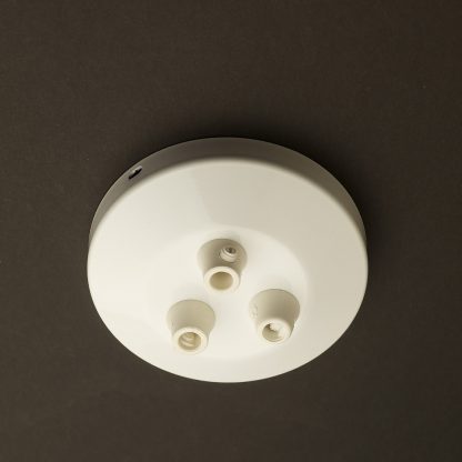 Satin White multiple drop cord grip ceiling plate