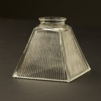 Box Shaped Holophane Glass Light Shade