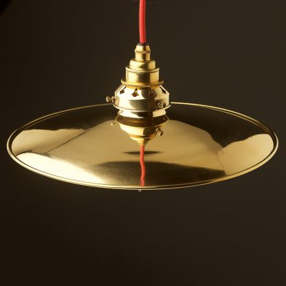 Solid Brass 310mm flat shade pendant top
