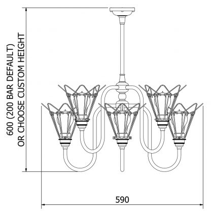 8 bulb trouble light cage chandelier dimensions