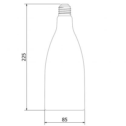 Edison Bottle shaped dimmable spiral filament LED dimensions