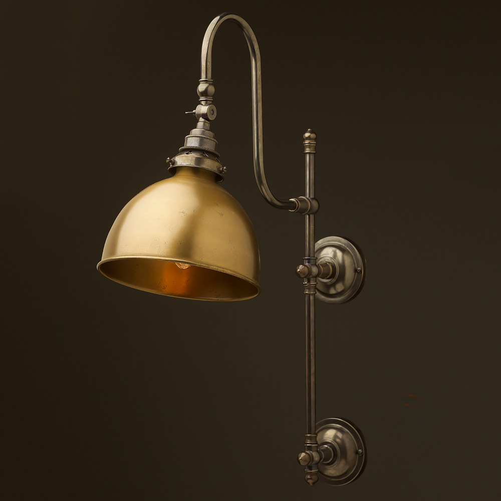 Details about   Vintage Solid Brass Two Light Wall Light Fixture 