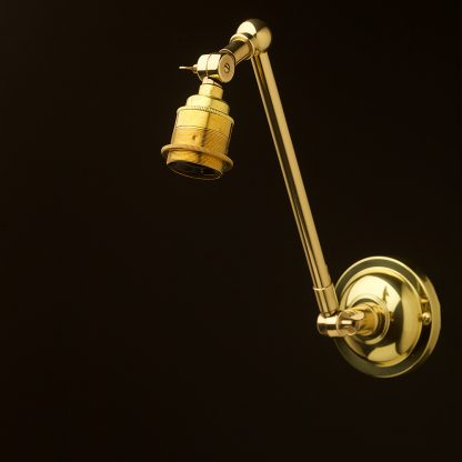 New Brass adjustable wall light bare bulb