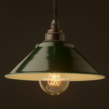 Green steel light shade 190mm Pendant
