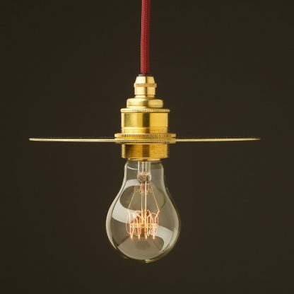 Solid Brass 180mm disc shade pendant