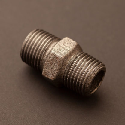 22mm (Half inch) plumbing pipe hex nipple raw steel