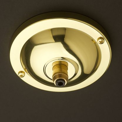 Polished brass cord grip ceiling plate 115 mm