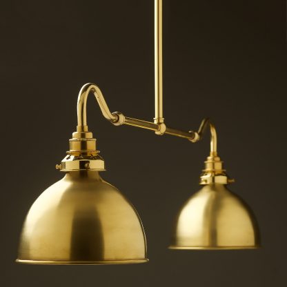 New brass single drop small table light polished brass dome