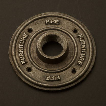 34mm (One Inch) Black Steel decorative flange plate