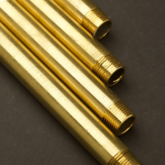 Half inch solid brass pipe set length
