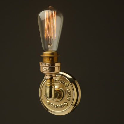 Small Brass Plumbing pipe single globe wall light