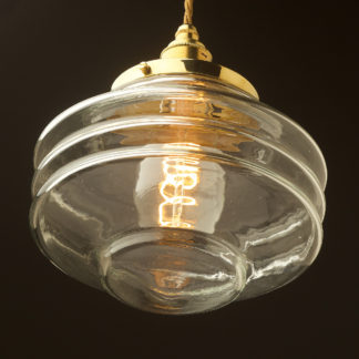 200mm clear glass schoolhouse shade pendant