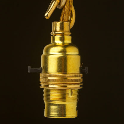 New Brass Switched Lamp holder Bayonet B22 fitting hook