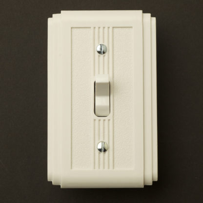White Bakelite Art Deco single switch