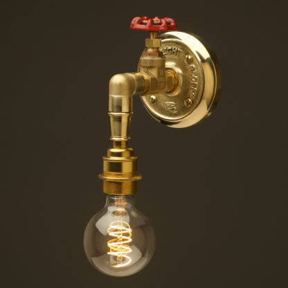 Solid brass Plumbing pipe tap wall light