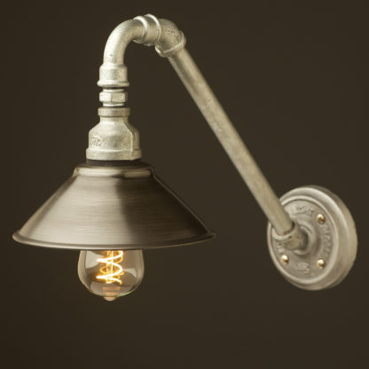 Outdoor Angled plumbing pipe wall light antiqued 190mm