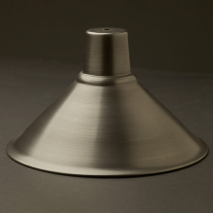 Antiqued steel light hooded shade 250mm
