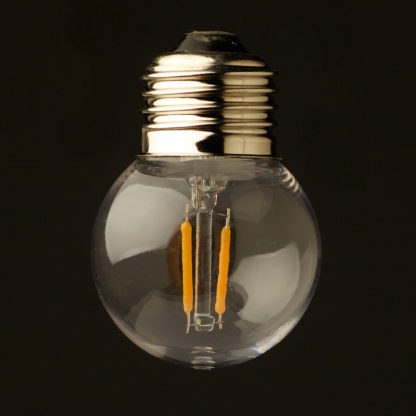 240V Fancy round filament LED Warm clear Festoon bulb off