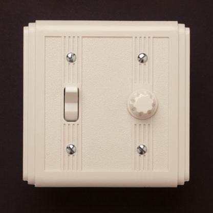 White Bakelite Art Deco switch universal dimmer