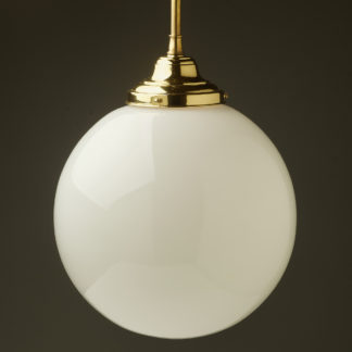 405mm opal glass spherical shade fixed rod light