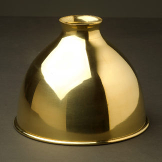 Solid polished brass dome light shade