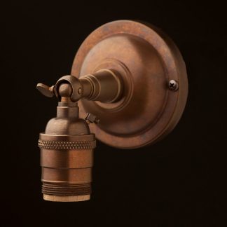 Antique Brass Knuckle Wall sconce E26 socket UNO thread