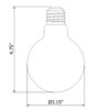 Vintage Edison Round Spiral Tungsten Filament Bulb G80 dimensions