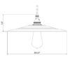 RAF Barracks Shade Brass E26 Pendant dimensions